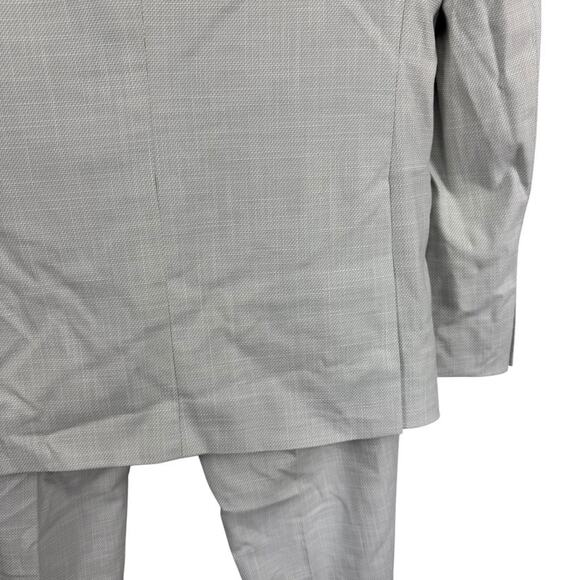Louis Philippe Mens Gray 3 Piece Stretch Suit Pants Vest Set 2 Button sz 40 - Picture 9 of 16